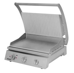 ROBAND | Contactgrill | Hamburger grill - 3.1 kW - bovenzijde Gegroefd & onderzijde Glad - Grilloppervlak: 500x275mm