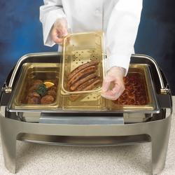 (6 pieces) CAMBRO | H-PAN™ Heat-Resistant  Gastronorm Container - 1/3 - Amber - 100 mm