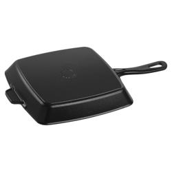 STAUB | Pure Grill Square Cast Iron Grill Pan – 30x30 cm - Black - Enamelled Interior