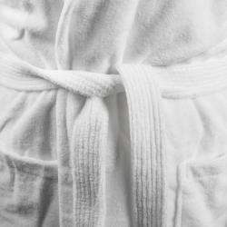 (12 uds) Albornoz con cuello chal - Talla XL - Blanco [Hotel/SPA]