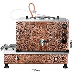 Fierbător de ceai cu gaz și electric, din cupru – 770 mm – 22 litri