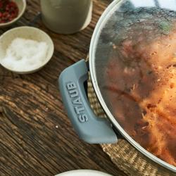 STAUB | SPECIALITIES - Сковорода WOK зі скляною кришкою - Ø 300 мм - Чавунна - Чорна