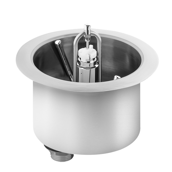 Contenedor, ducha de cristal y cuello con función automática de corte de agua