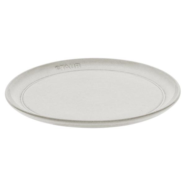 STAUB | Dining Line Ceramic Flat Plate – Ø 22 cm - White Truffle
