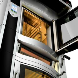 Rotativo Elétrico Forno convector de padaria Touch - 6x 600x400mm ou EN 600x400 - Aço inoxidável - com humidificação - incl. Forno de Pizza & Exaustor & Armário de fermentação