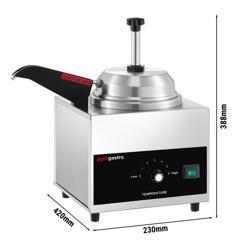 سخان صلصة بمضخة بفوهة مُسخَّنة - 550 W - للجبن والشوكولاتة - يشمل المضخة - يشمل أوعية الإدراج