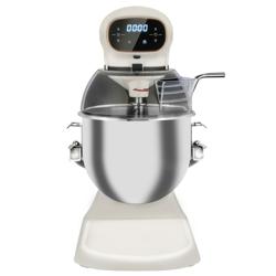 Mikser planetarny - 12L - 880W - z wyświetlaczem, timerem i 3 końcówkami mieszającymi - Hellelfenbein