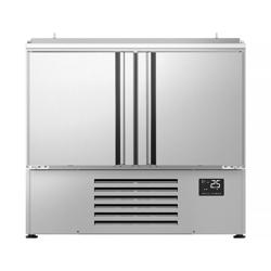 Commercial Saladette Counter PREMIUM PLUS - 978mm - 230L - 2 doors - open top for 6 x GN 1/3 & 3 x GN 1/6 & stainless steel hinged lid