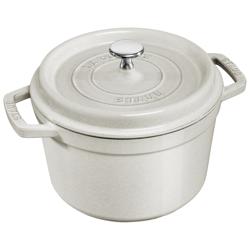 STAUB | LA COCOTTE - Kookpot diep - Ø 240mm - Gietijzer - Witte truffel