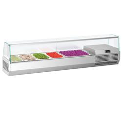 Vitrină frigorifică de ingrediente PREMIUM PLUS - 1493x353 mm - 6x GN 1/4