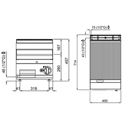 Gas Stekhäll - räfflad (6,9 kW)