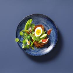 (5 uds) KIRYU - Plato llano - Porcelana - Ø255mm - Azul