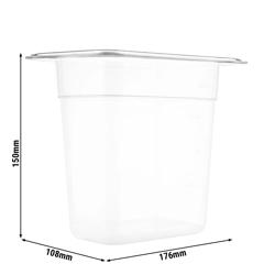 Conteneur GN 1/9 en polypropylène - opaque - Hauteur : 150mm