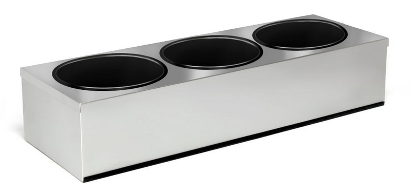 Estrutura em Aço inoxidável para distribuidor de molhos - 3x 4,5 litros