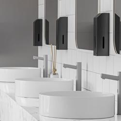 Automatic Soap Dispenser - 1000ml - Stainless steel - Black - wall mounted, touch-free, automatic