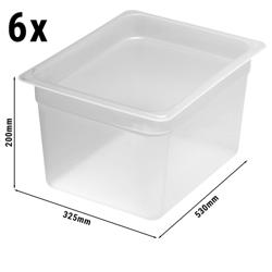 (6 Stück) CAMBRO | Polypropylen-Behälter GN 1/2 - Milchig - Höhe: 200mm