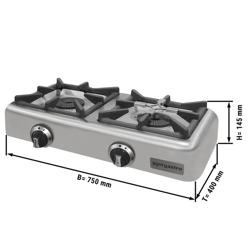 Plynový sporák - 750x400x145 mm - 8,0 kW - 3 hořáky - stolní zařízení