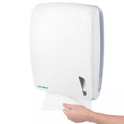 AIR-WOLF | Papierhandtuchspender - für 750 Handtücher - ABS-Kunststoff - Weiß