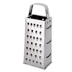 Commercial box grater - Height 240 mm - With 4 different grating surfaces - Stainless steel