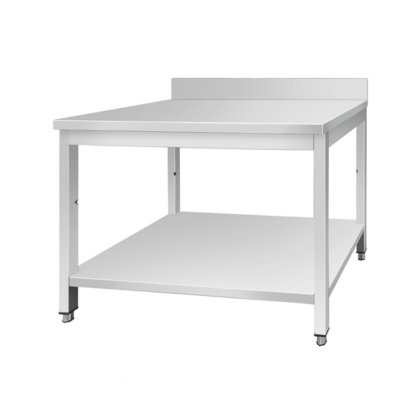 Mesa de trabalho em aço inoxidável ECO - 1200x700mm - com base e suporte
