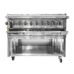 Gasbarbecue - 25kW - 9 branders - 4 grillroosters - Roestvrij staal