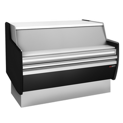 Comptoir de caisse - 1310 mm - avec éclairage LED - Standard avec panneau frontal noir        
