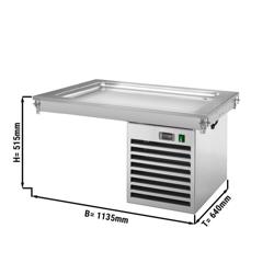 Piano refrigerato da incasso - 1000mm - +2/+8°C - 3x GN 1/1 - 350W