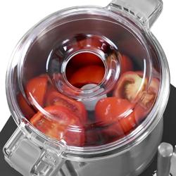 Commercial Compact Veg Prep Machine - 735W - incl. 4 Cutting/Grating Discs & Cutter Bowl Attachment - Stainless Steel