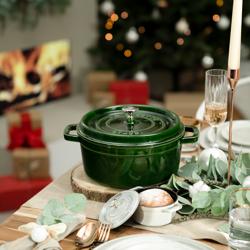 STAUB | LA COCOTTE - طنجرة كوكوت - بقطر 220 مم - حديد زهر - أخضر الريحان