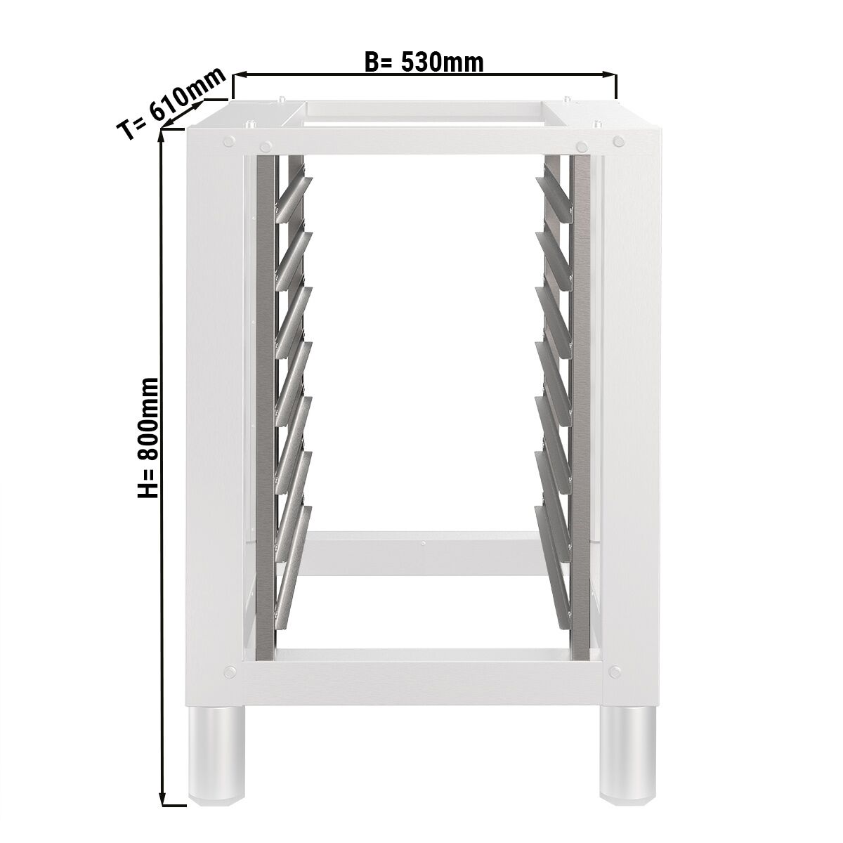GN Pan Rack - 530x610x800mm - Stainless Steel - GN 1/1 - for Base frame UGKDDV