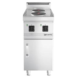 Elektrisk spis - 2x plattor rund (5,2 kW) inkl. underrede | kokspis | spis med plattor | restaurangspis | spis