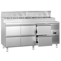 Commercial Saladette Prep Counter ECO - 1795mm - 6 Drawers - for 8x GN 1/3