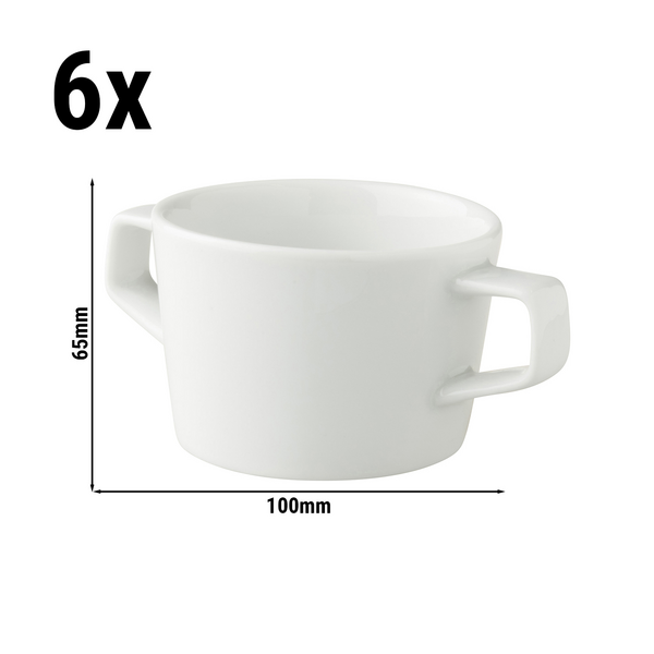 	(6 adet) WHITE DELIGHT - Çorba kasesi- Ø 100mm - 300ml - Beyaz