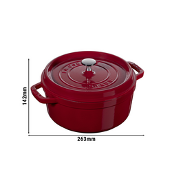 STAUB | LA COCOTTE - Kookpot - Ø 200mm - Gietijzer - Bordeaux