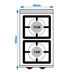 Gazlı Ocak - 19 kW - 2 brülörlü