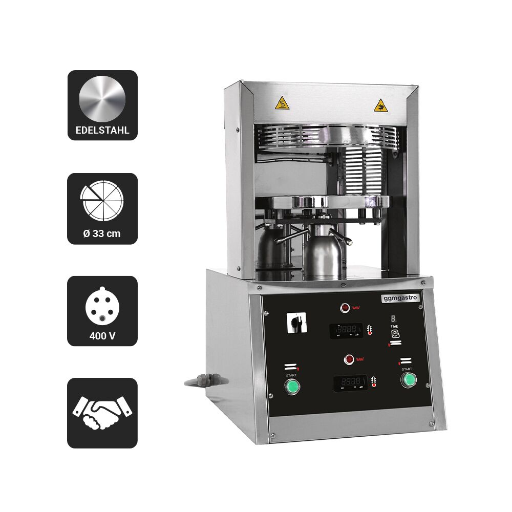 Presse à pizza - pour fonds de pizza Ø 330 mm - quantité de pâte max. 100 - 270 g