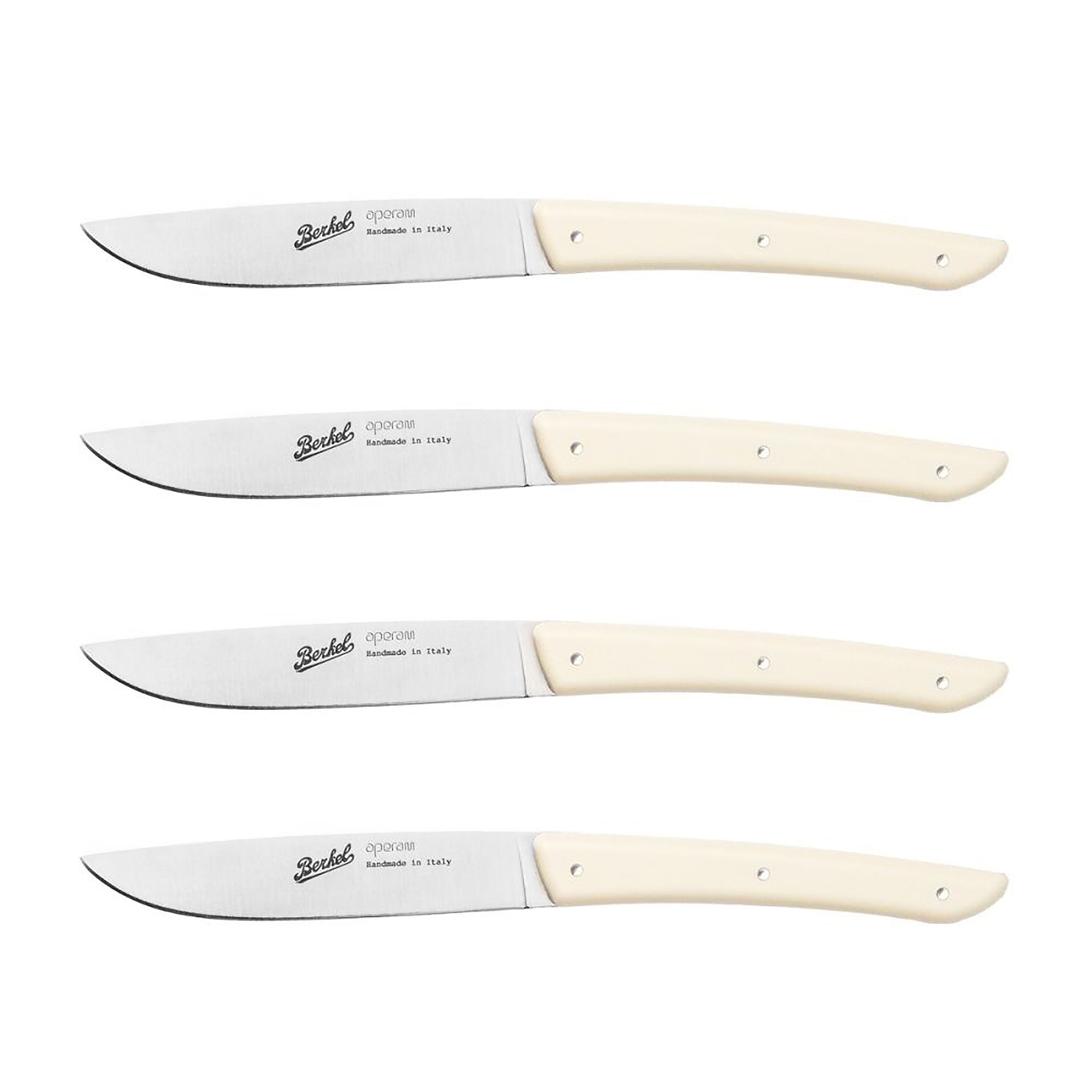 (4 pieces) BERKEL | Steak knife - Cream - Blade: 110mm