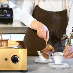 Turkse koffie maker (Gebrand Turkse koffie) - incl. zand
