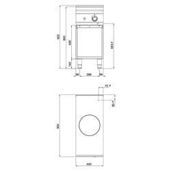Induction wok - 5kW - 1 cooking zone - Ø 300mm