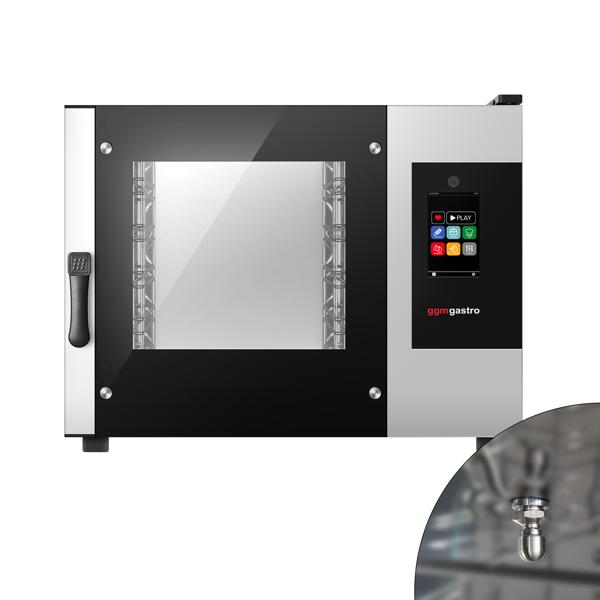 Pentru patiserie-Electric-Cuptor mixt profesional cu convecție și abur - Touchscreen - Ecran tactil - 4x EN 600x400 - incl. Sistem de spălare
