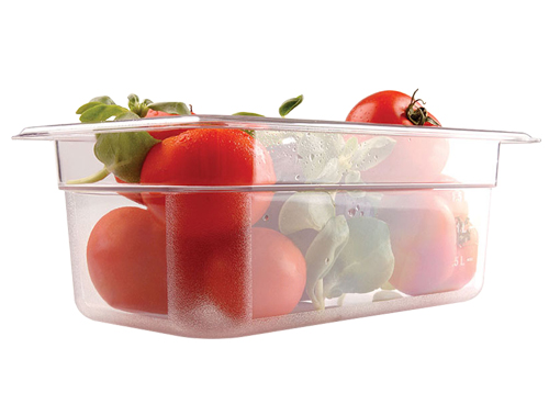 Vas din policarbonat GN 1/4 - transparent - 150 mm înălţime