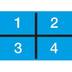 Düz Camlı Pleksi Koruma Siperliği - Pleksi - 1200x750x600mm - 4 çalışma istasyonu için set