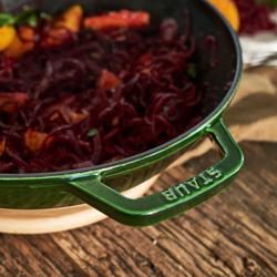 STAUB | SPECIALITES - Wok avec couvercle en verre - Ø 300mm - Fonte - Vert basilic	