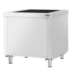 Buffet-tiski KOPENHAGEN - 910mm - lämpölevyllä - ruostumatonta terästä	