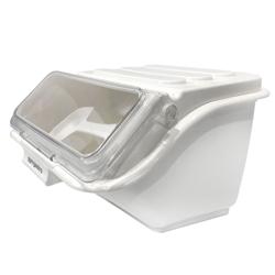 (2 pieces) Ingredient Bin with Scoop – 8 litre - Stackable - Transparent lid - PP - White