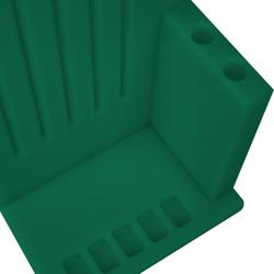 Flessenhouder - polyethyleen - Groen - 301x505x204mm - voor 5 messen en 2 messenslijpmachines