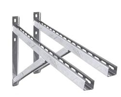 Support mural équerre inox - AISI 304 - avec barre de liaison - Longueur 1030mm