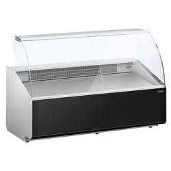 Banco gastronomia professionale - 1881x979mm - Statica - 387 L - Vetro dritto - Pannello frontale Nero RAL 9017 - Colore Dunkelgrau