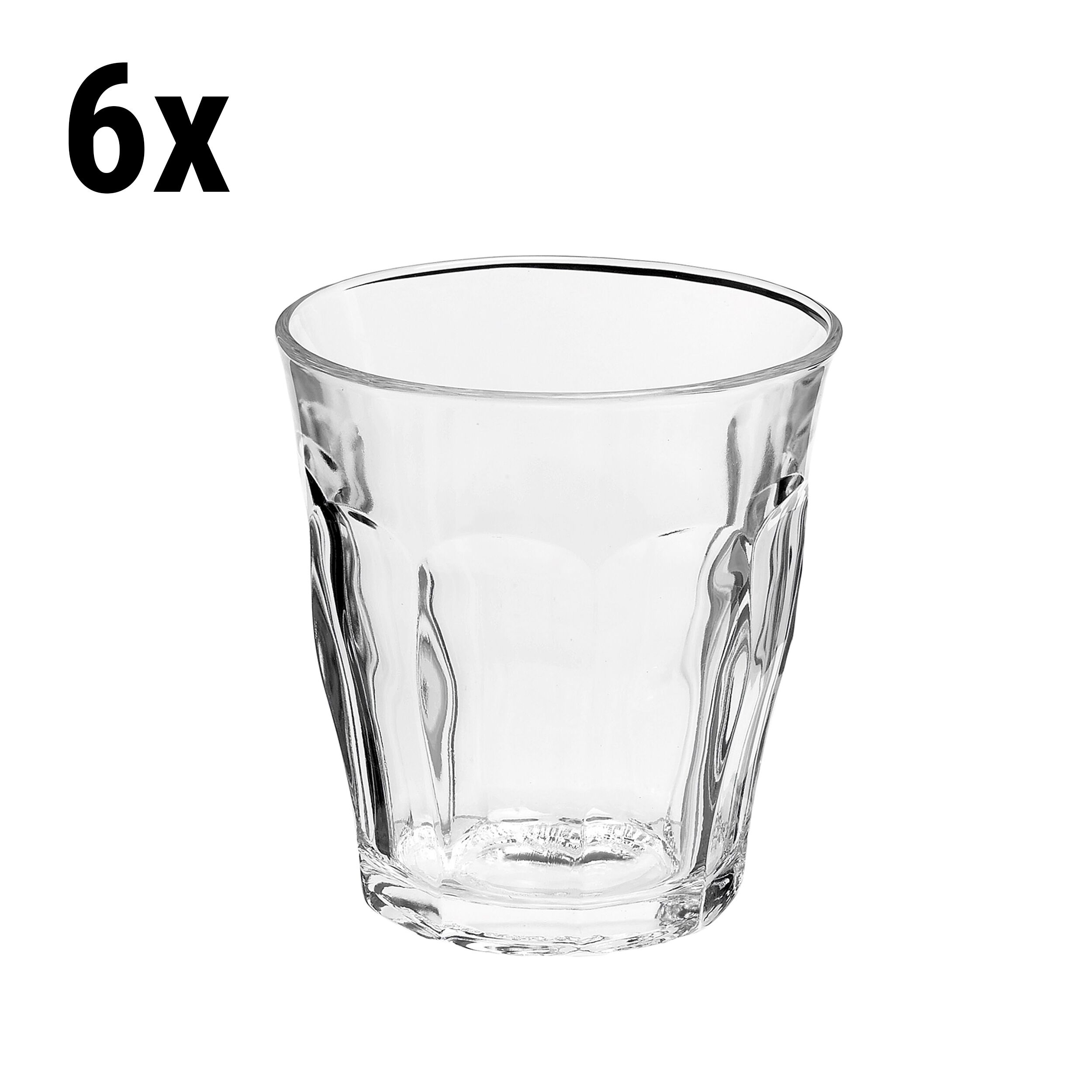 (6 Stück) Duralex Allzweck Trinkglas - PICARDIE - 160 ml - Transparent ...