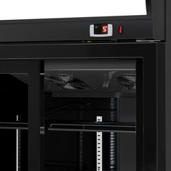 Frigo per bibite - 880 litri - con 2 porte scorrevoli in vetro e display pubblicitario
